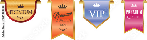 Collection of premium and vip badges