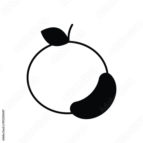 Tangerine vector icon