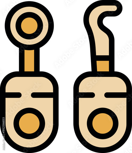 Wireless earphones connecting using new modern technology providing high quality sound and convenient listening experience