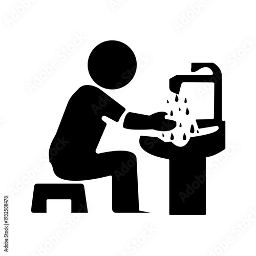 ablution silhouette icon design template	