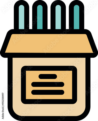 Hygiene products for ear cleaning, cotton buds inside a box