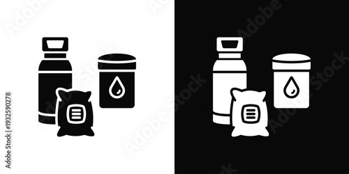 Water Softener Icon In Black And White Style