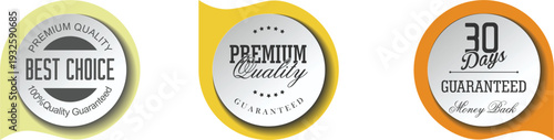 Badges for best choice, premium quality, and 30 days guarantee