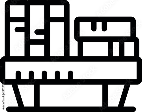 Cargo ship transporting goods across the ocean, highlighting global trade and logistics