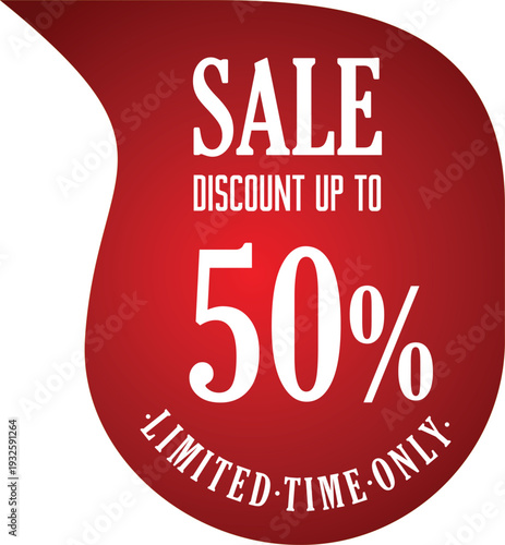 Discount sale up to 50 percent off for limited time