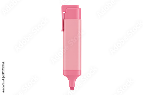 Pink Highlighter Pen marker stationery isolated on a transparent background
