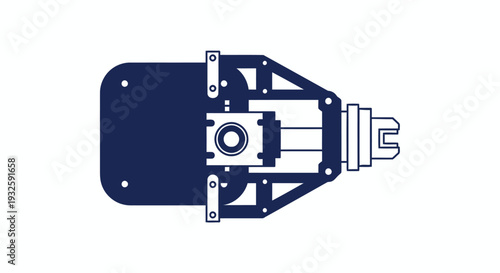 Detailed illustration of a robotic gripper mechanism.