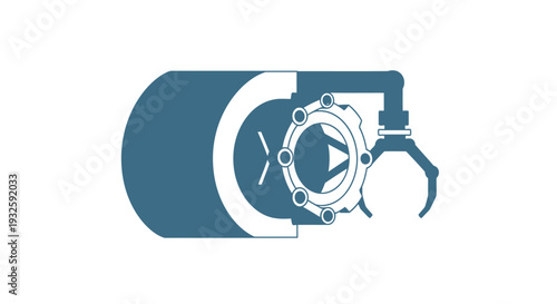 Detailed illustration of a turbocharger engine component.