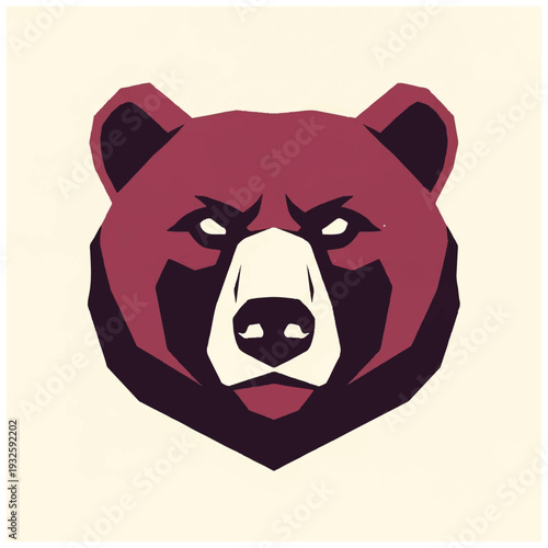 Illustration of an Angry Bear Head.