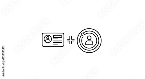 Identity Card and User Profile Refresh Icon Combination.