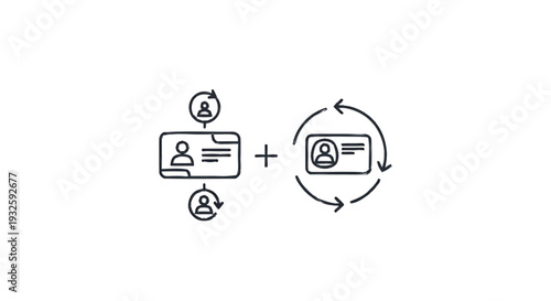 Identity Card Exchange and Circular Process Iconography.