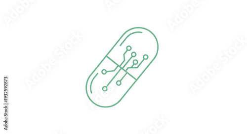 Digital Pill with Circuit Board Technology Inside.