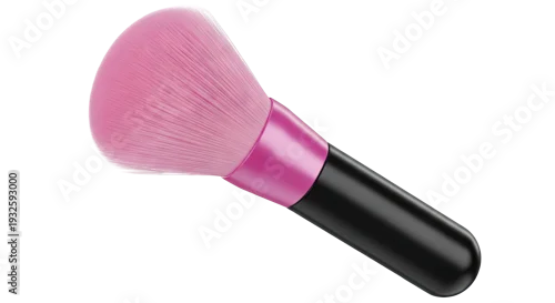 Fototapeta Pink makeup brush with black handle