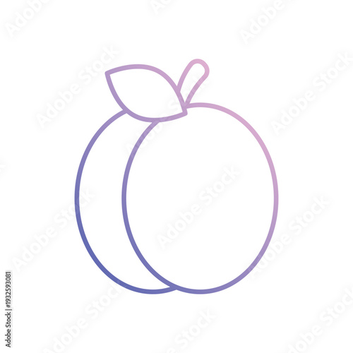 Apricot vector icon