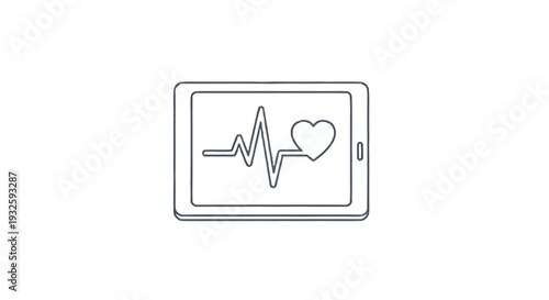 Digital heart monitor displaying vital signs on screen.