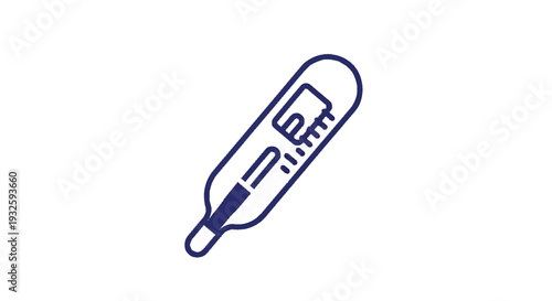 Digital thermometer icon for medical health and temperature measurement.