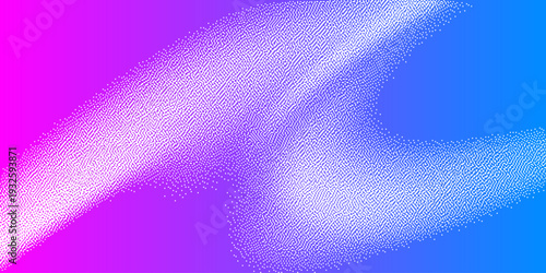 A mesmerizing gradient of colors blending from pink to blue with white speckles