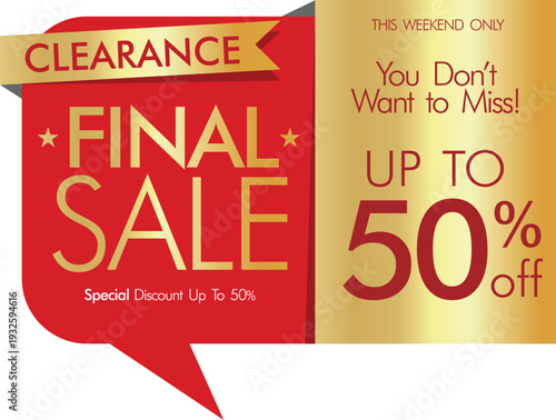 Final sale clearance up to 50 percent off