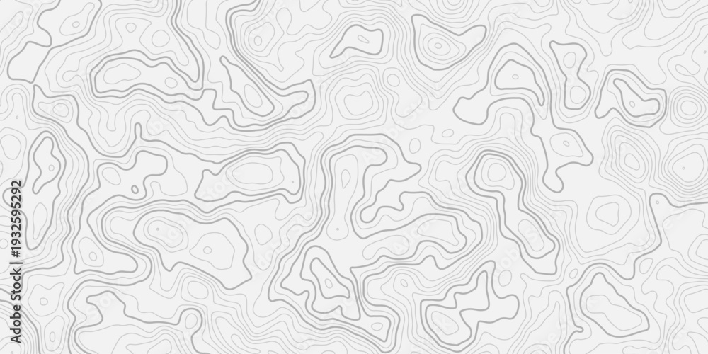 Obraz premium Elegant Topographic Contour Pattern with Continuous Elevation Curves and Soft White Relief Layers Modern Abstract Map Background Showing Terrain Flow and Minimal Landscape Texture Design