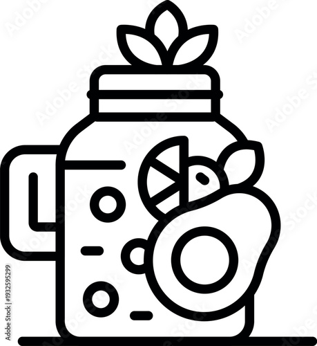 Freshly prepared detox smoothie combining avocado and citrus fruits, symbolizing a healthy and invigorating lifestyle