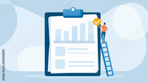 Checklist Clipboard with Task List, Business Planning and To-Do List Concept