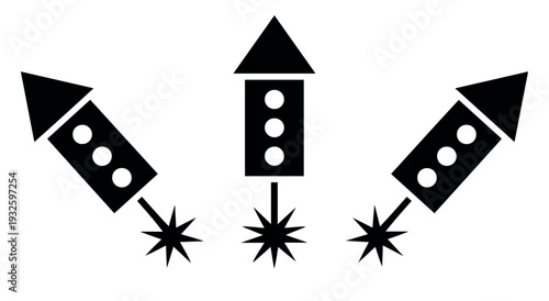 Print Fireworks Rocket SVG - Fireworks Rocket Silhouette