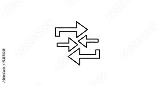 Converging Arrows Symbolizing Direction and Focus.