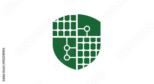 Digital Shield Security Network Technology Icon.
