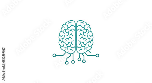 Digital Brain with Circuit Connections Symbolizing Artificial Intelligence.