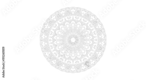 Intricate White Mandala Design: A Symbol of Harmony and Balance.