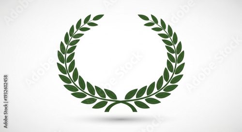 Laurel wreath symbol of victory and achievement, representing honor and triumph.