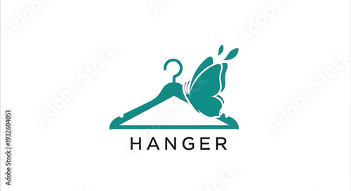 Elegant butterfly wing transforms into a clothes hanger, symbolizing transformation and style in fashion