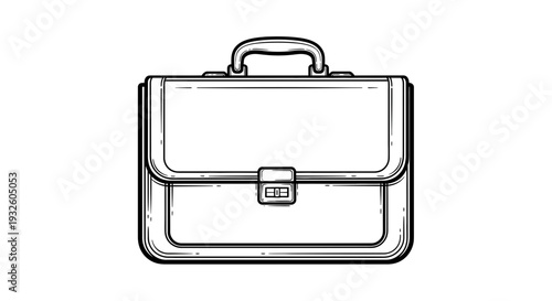 Classic briefcase illustration perfect for business and professional use.