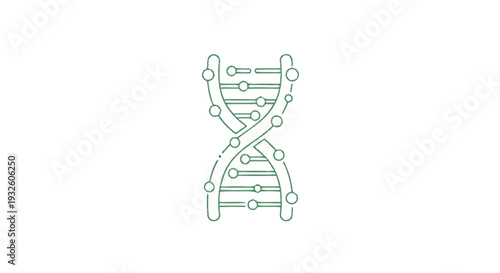 DNA Double Helix Structure Icon Representing Genetics and Biology.