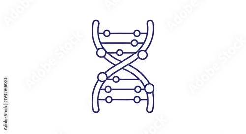 DNA Double Helix Structure Icon Scientific Research Concept.