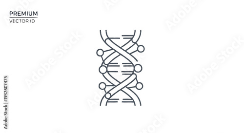 DNA Double Helix Structure Icon Vector Illustration.