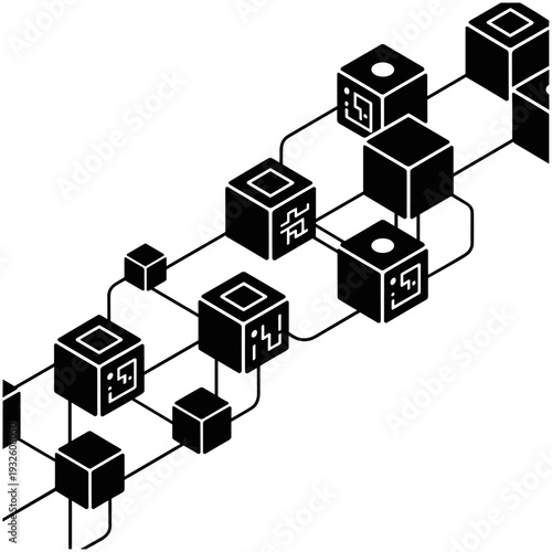 
Blockchain Technology Digital Network Connection Concep