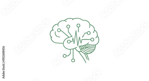 Digital Brain with Neural Network and Heartbeat.