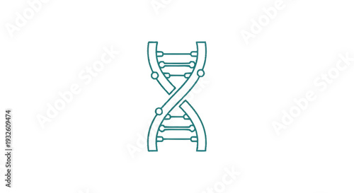 DNA Double Helix Structure Scientific Illustration.