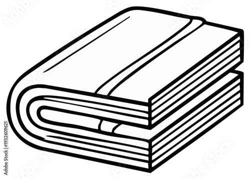 Folded stack of cloth napkins illustration depicting organized fabric squares in neat pile for textile product presentations