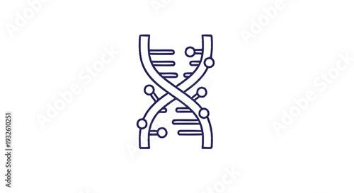 DNA Double Helix Structure with Circular Nodes.