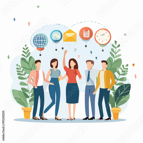 Diverse team collaborating and communicating effectively together.