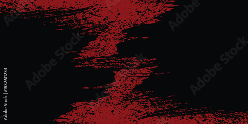 Grunge halftone gradient background. Faded grit noise texture. black and red sand wallpaper.  Vector graphic design textured template.