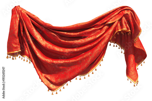 Lightweight Chiffon Dupatta isolated on transparent background