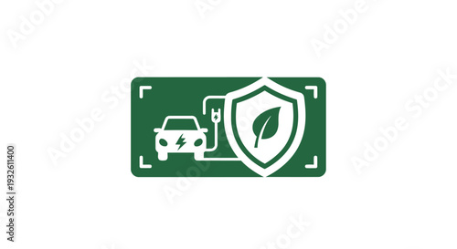 Electric Vehicle Charging Station Protection Symbol.