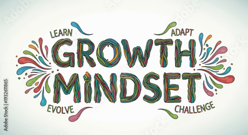 Growth Mindset Concept with Colors.