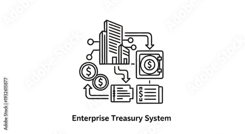 Enterprise Treasury System Financial Management Concept.