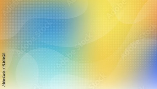 Abstract fluid shape background with colorful gradient and halftone texture effect for creative professional design and commercial business backdrop