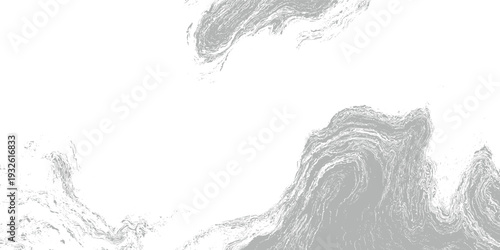 Abstract grey and white textured swirling patterns resembling topographic maps or marbled paper