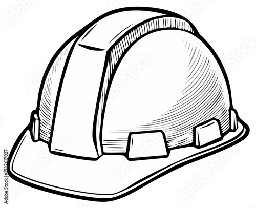 Industrial hard hat safety equipment illustration on white background